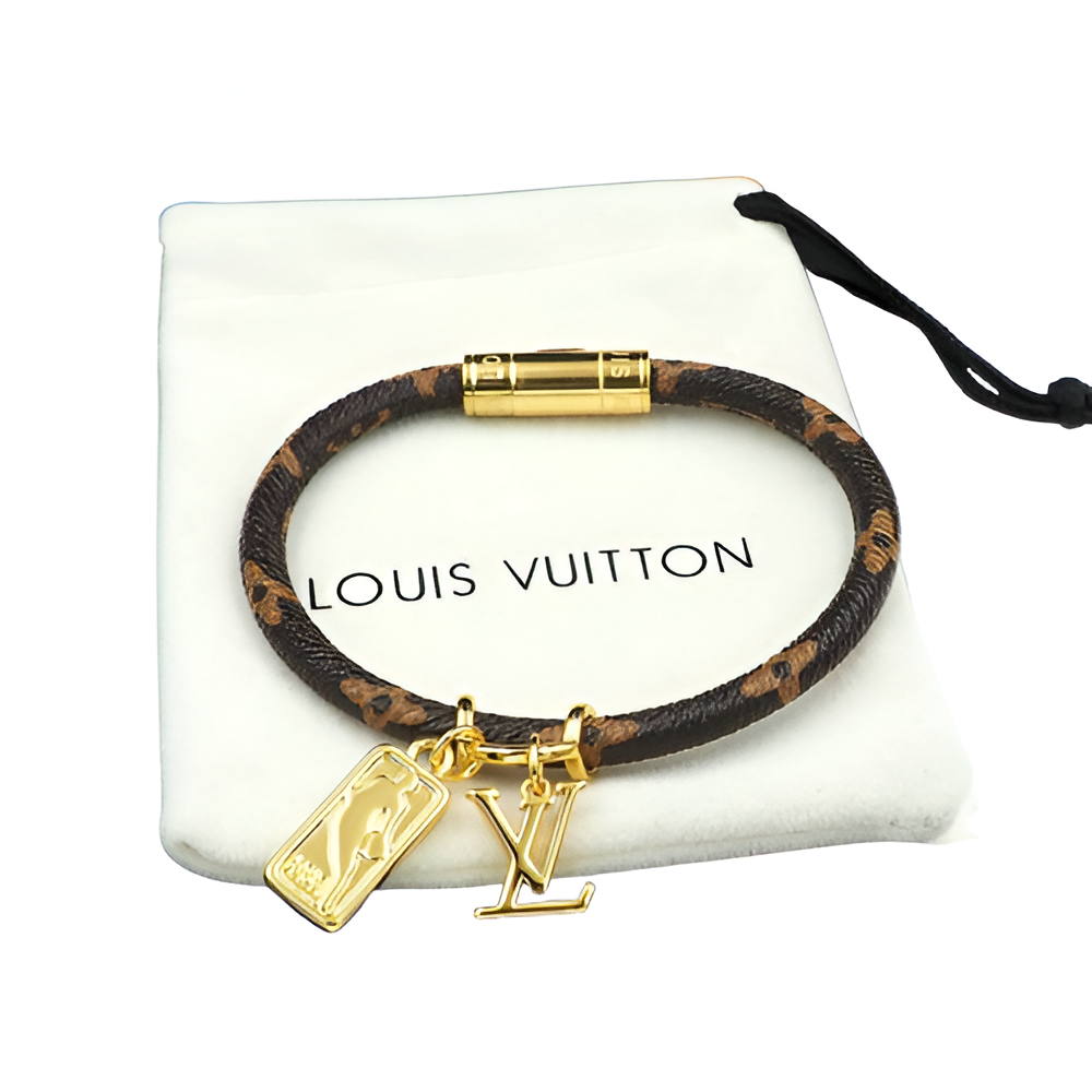 Louis Vuitton Monogram Leather Charm Bracelet