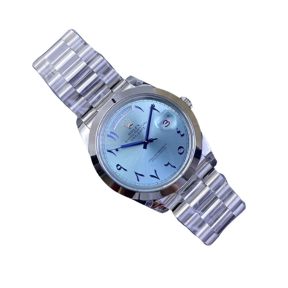 Rolex Day-Date – Arabic Ice Blue Dial Stainless Steel