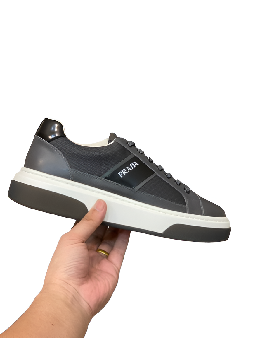 PRADA Men's Classic Charcoal Sneakers