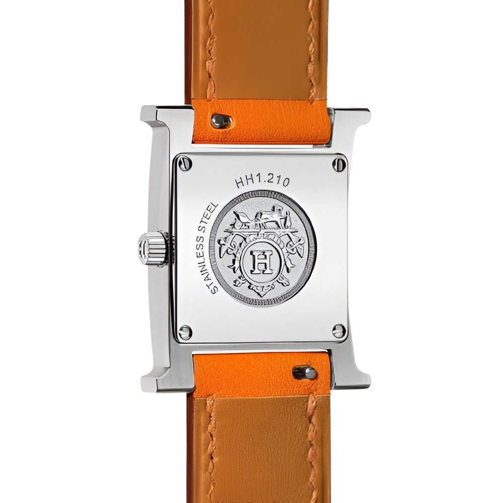 HERMÈS Orange Leather Watch