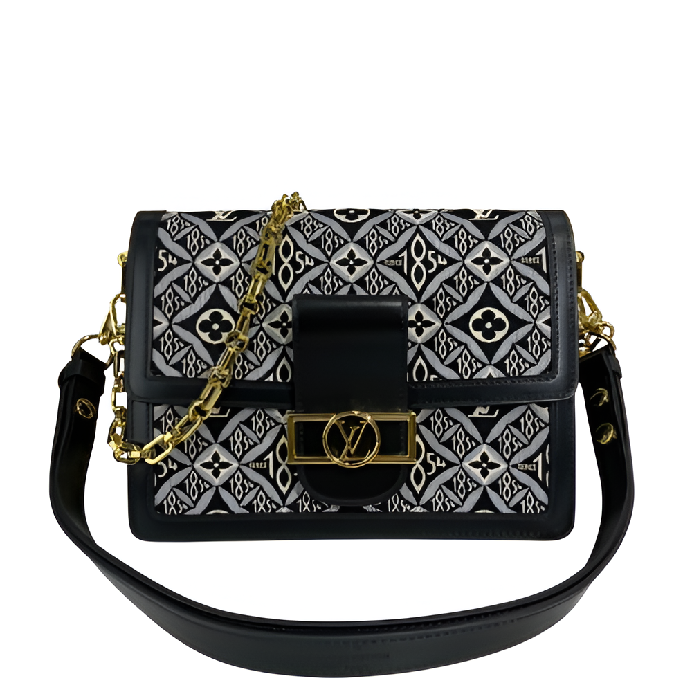 Louis Vuitton black and white patterned crossbody bag