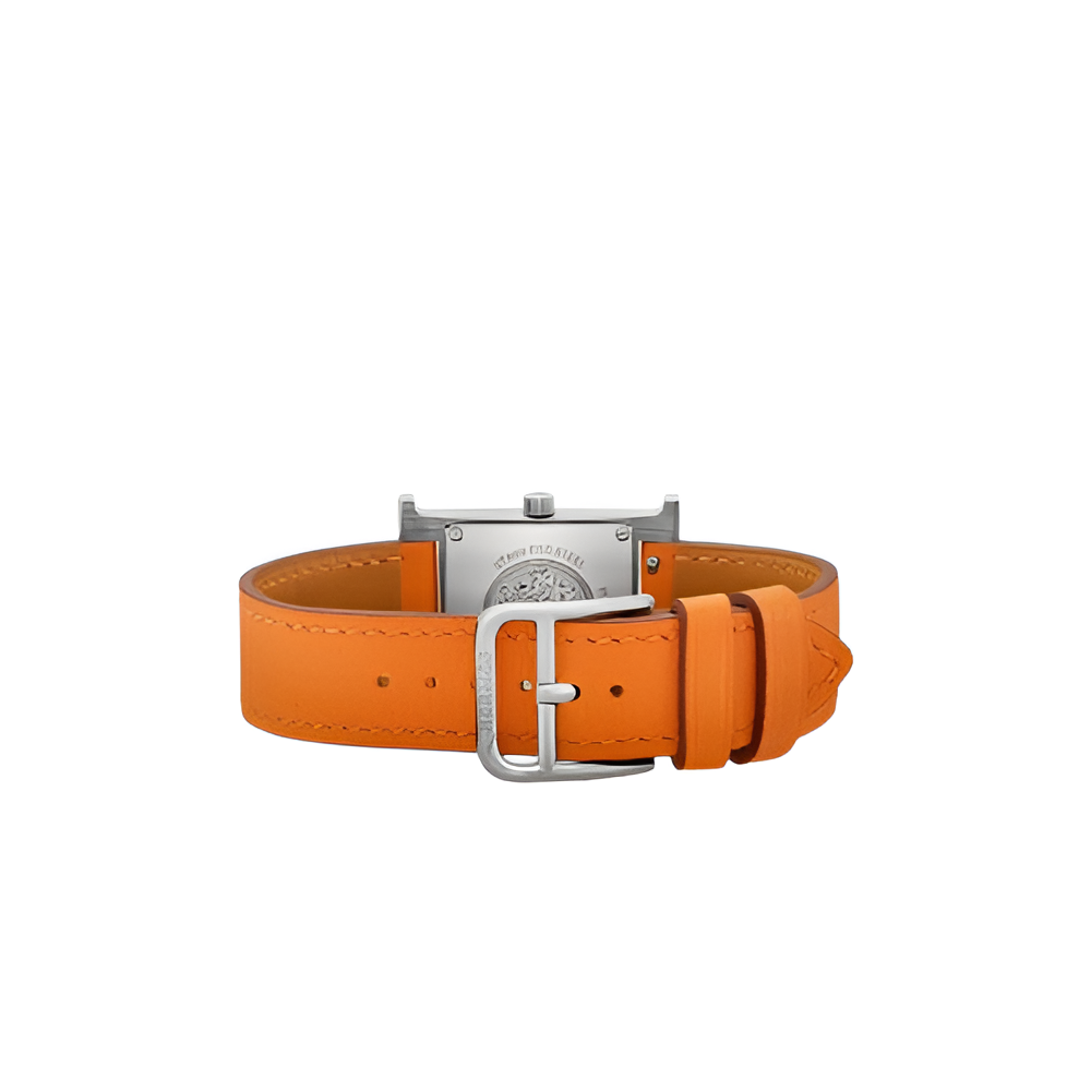 HERMÈS Orange Leather Watch