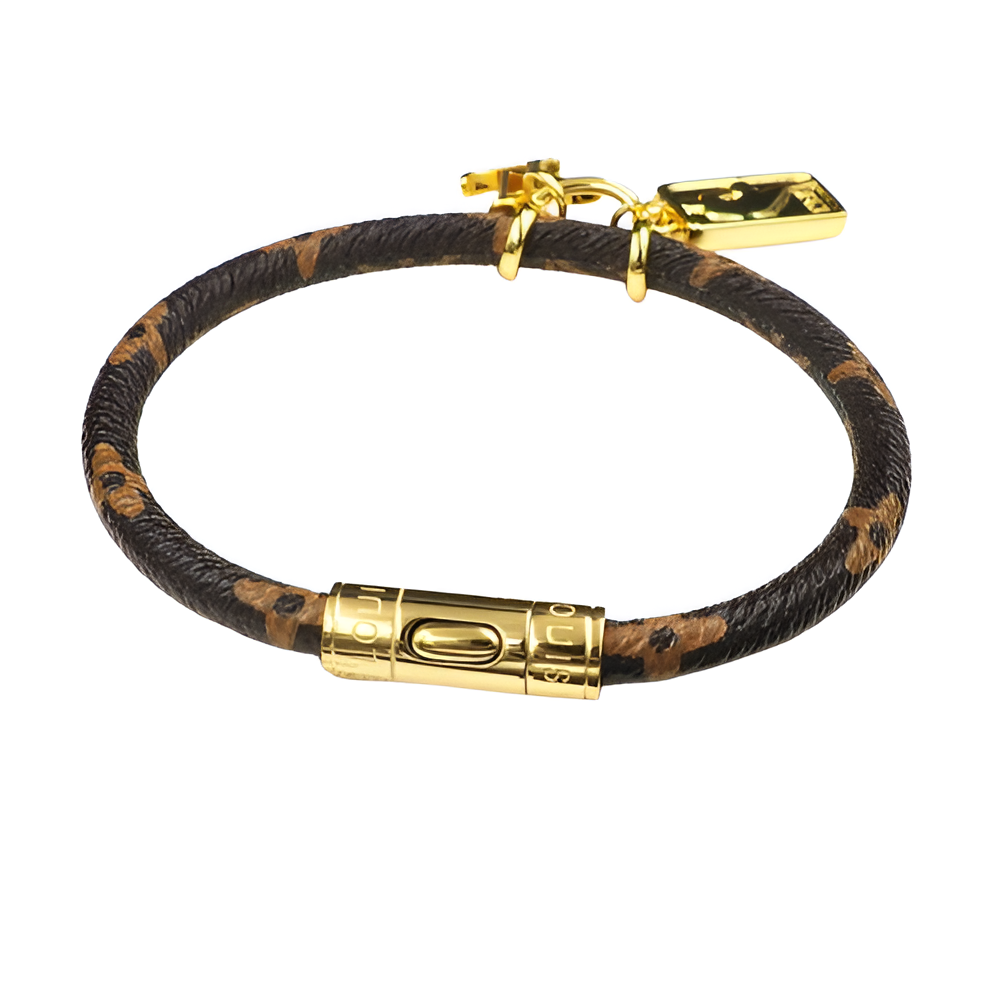 Louis Vuitton Monogram Leather Charm Bracelet