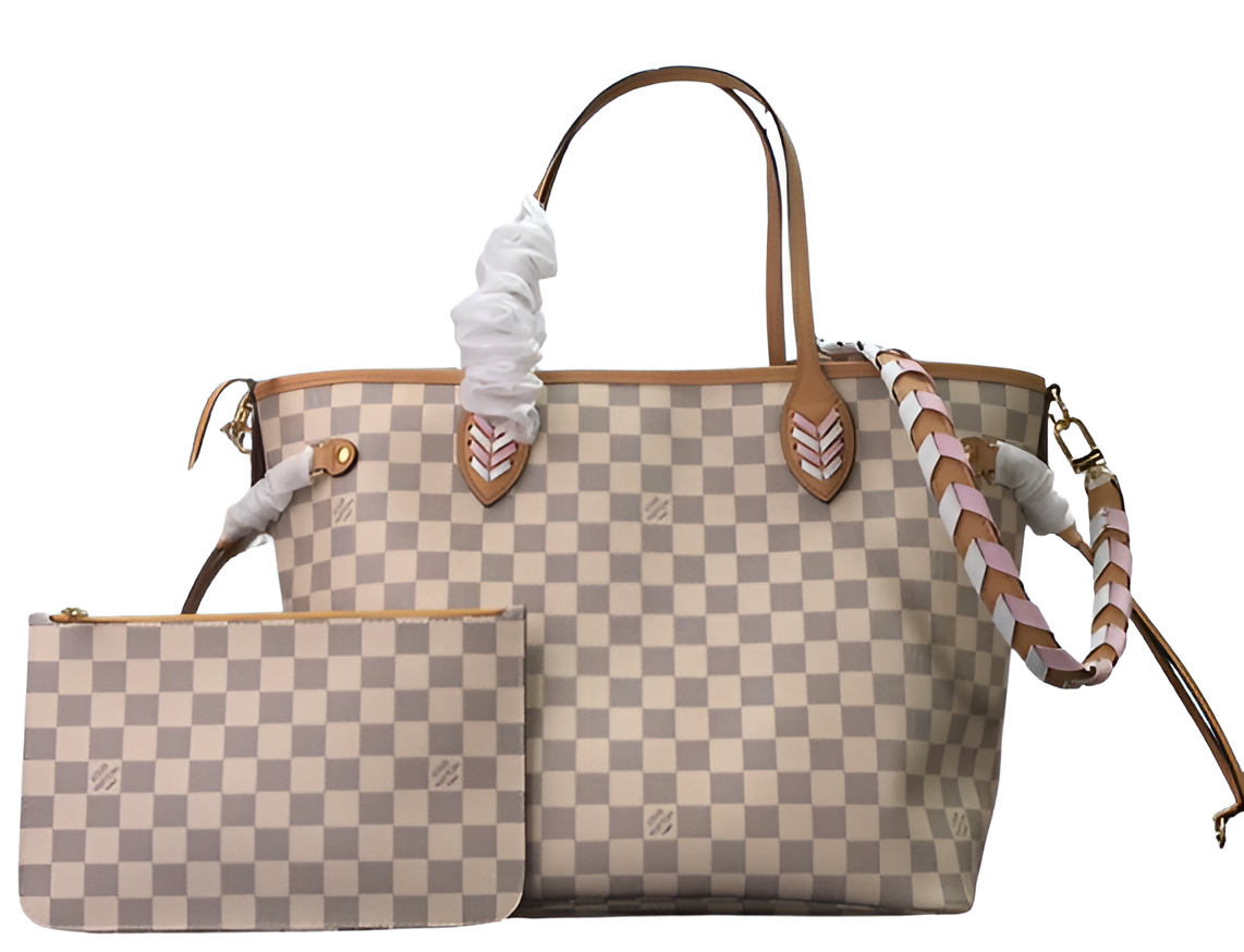 Louis Vuitton Damier checkered tote bag