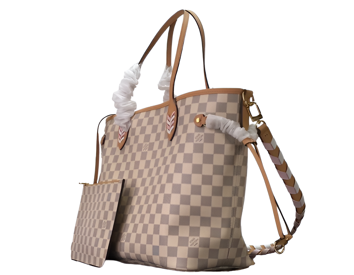 Louis Vuitton Damier checkered tote bag