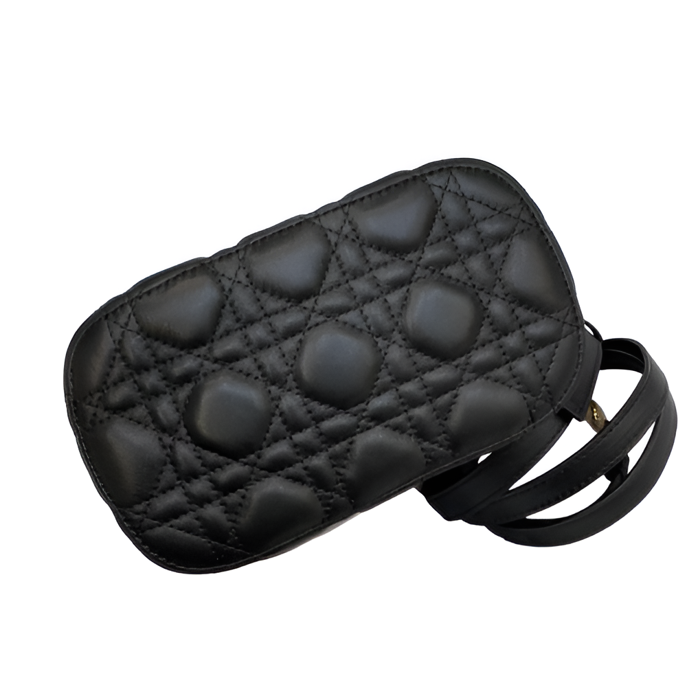 DIOR Black Leather Vanity Crossbody Bag