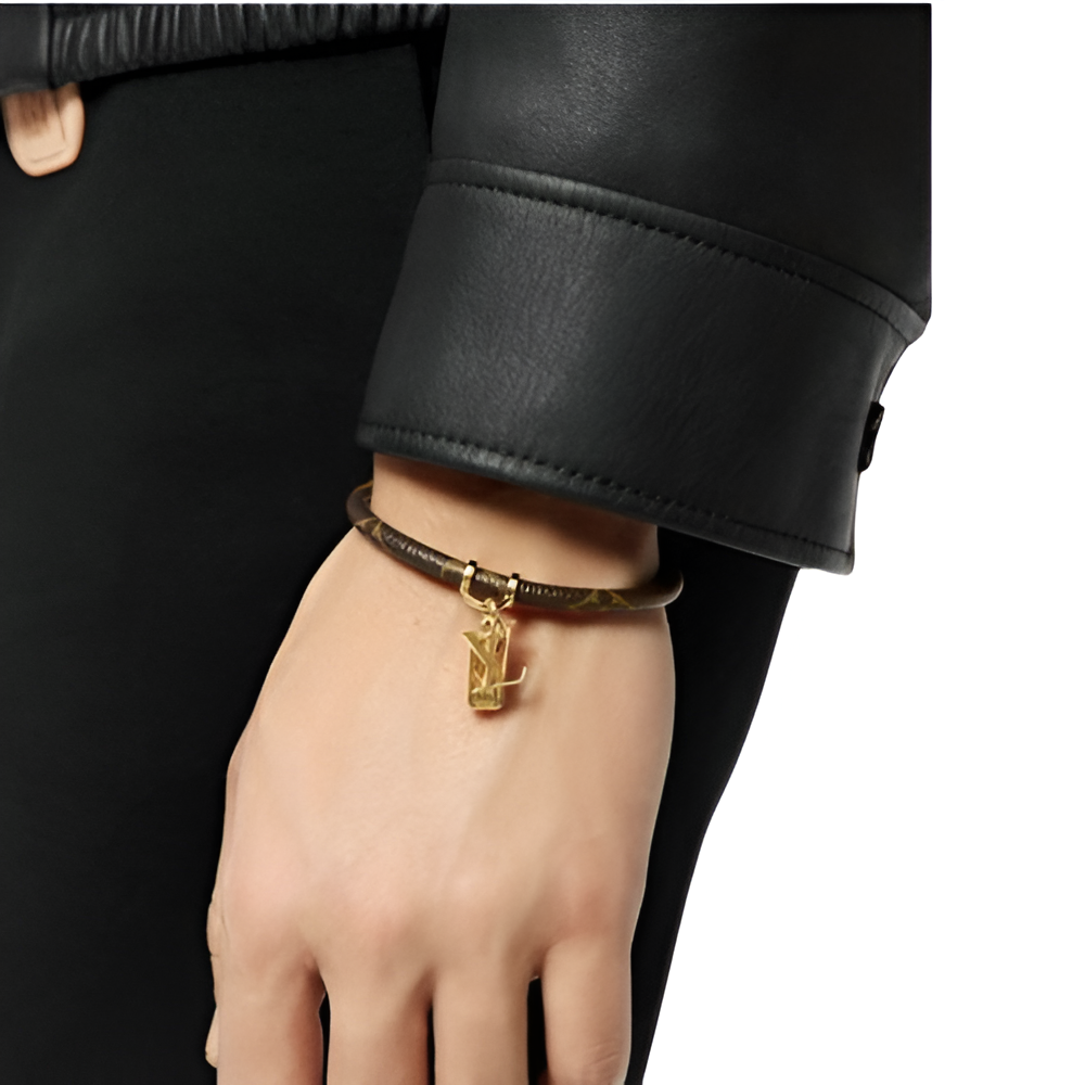 Louis Vuitton Monogram Leather Charm Bracelet