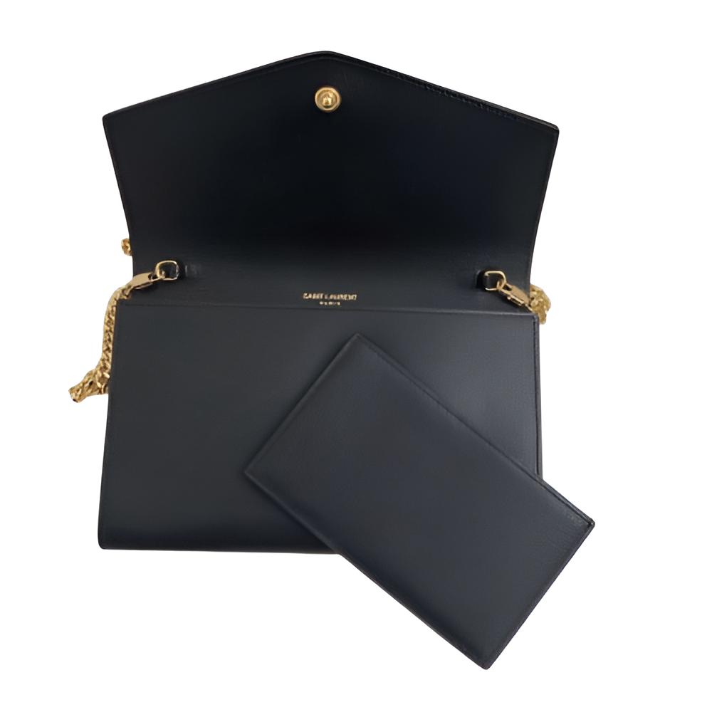 YSL Black Leather Chain Bag