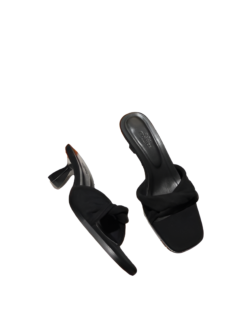 Hermes Women's Black Heeled Sandals