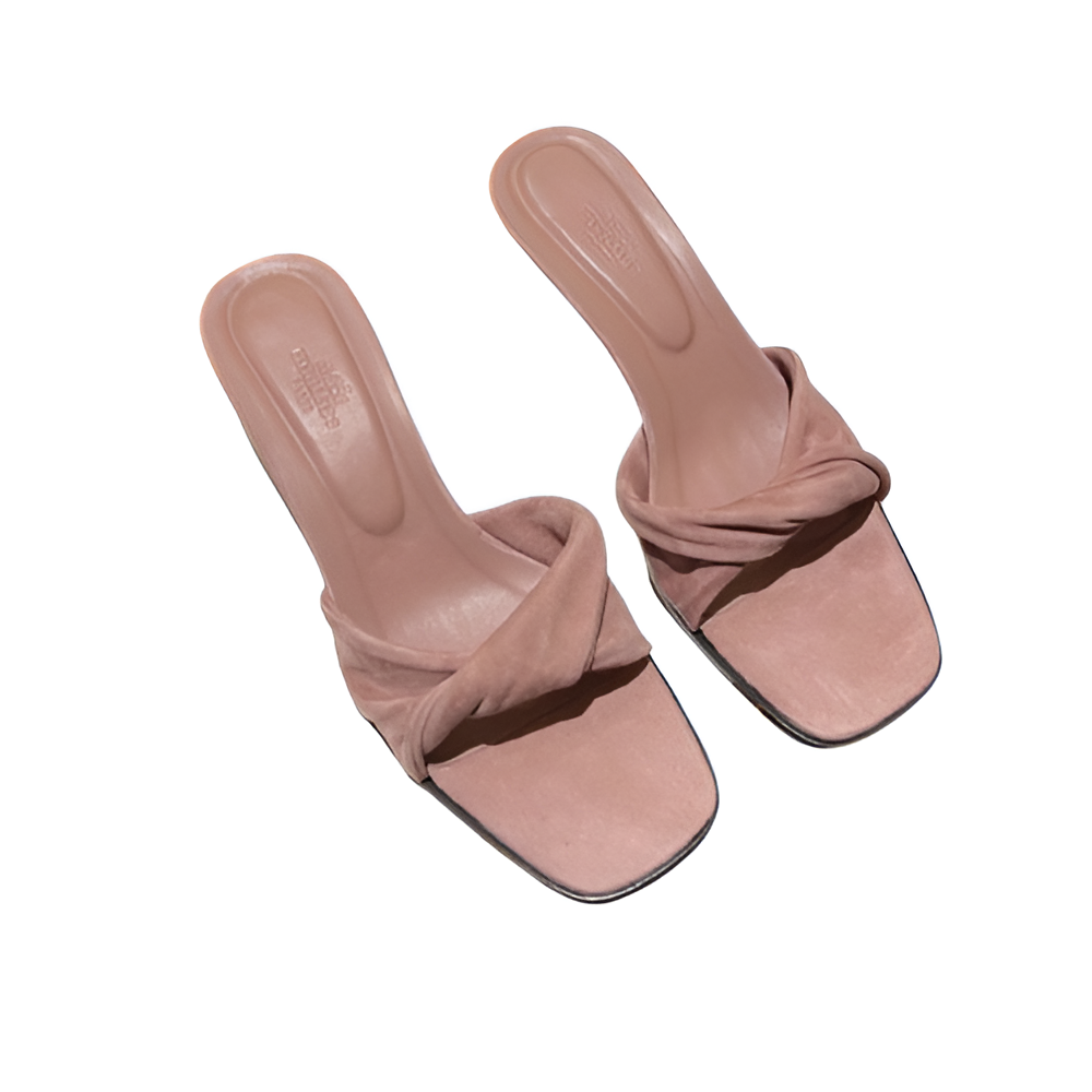 Hermes Women's Blush Pink Heeled Sandals