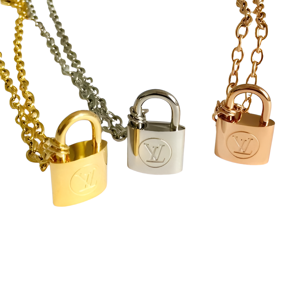 Louis Vuitton Lock Necklace Set for Women