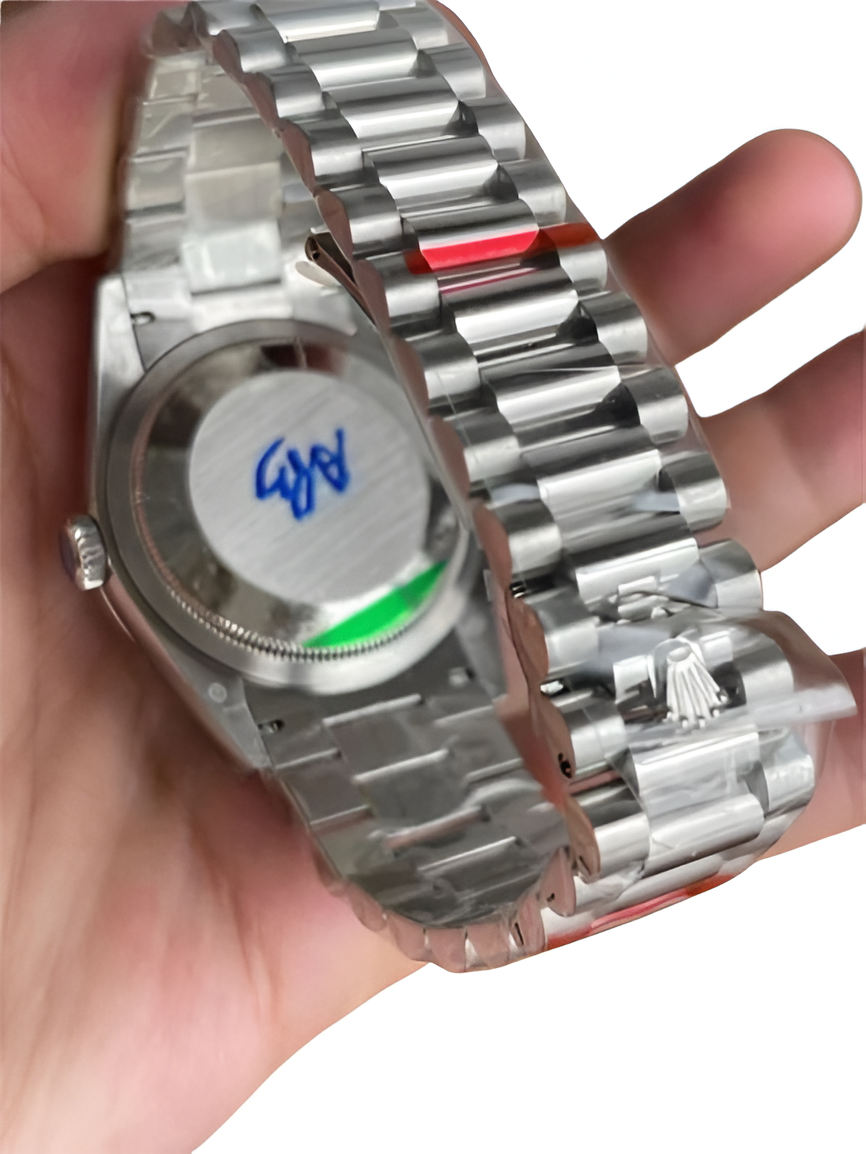 Rolex Day-Date Blue Dial White Gold Watch