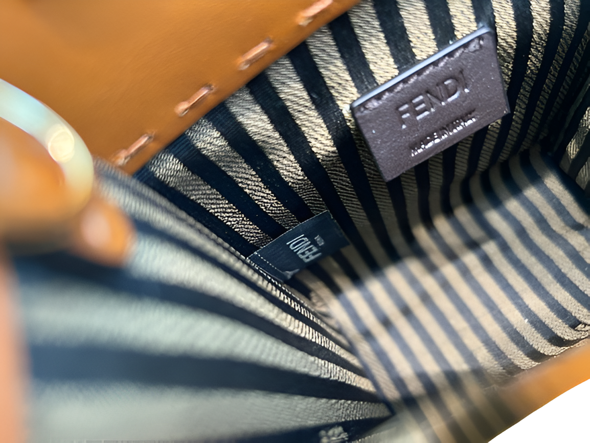 Fendi Brown Mini Box Tote Bag
