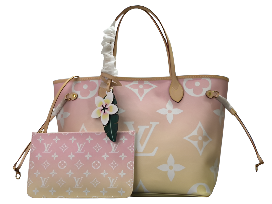 Louis Vuitton ombré pink and cream tote bag