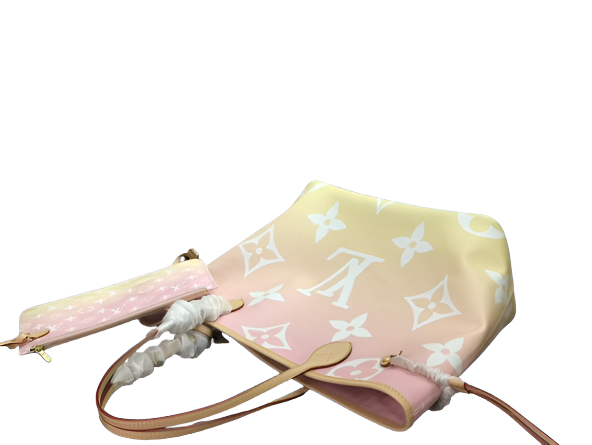 Louis Vuitton ombré pink and cream tote bag