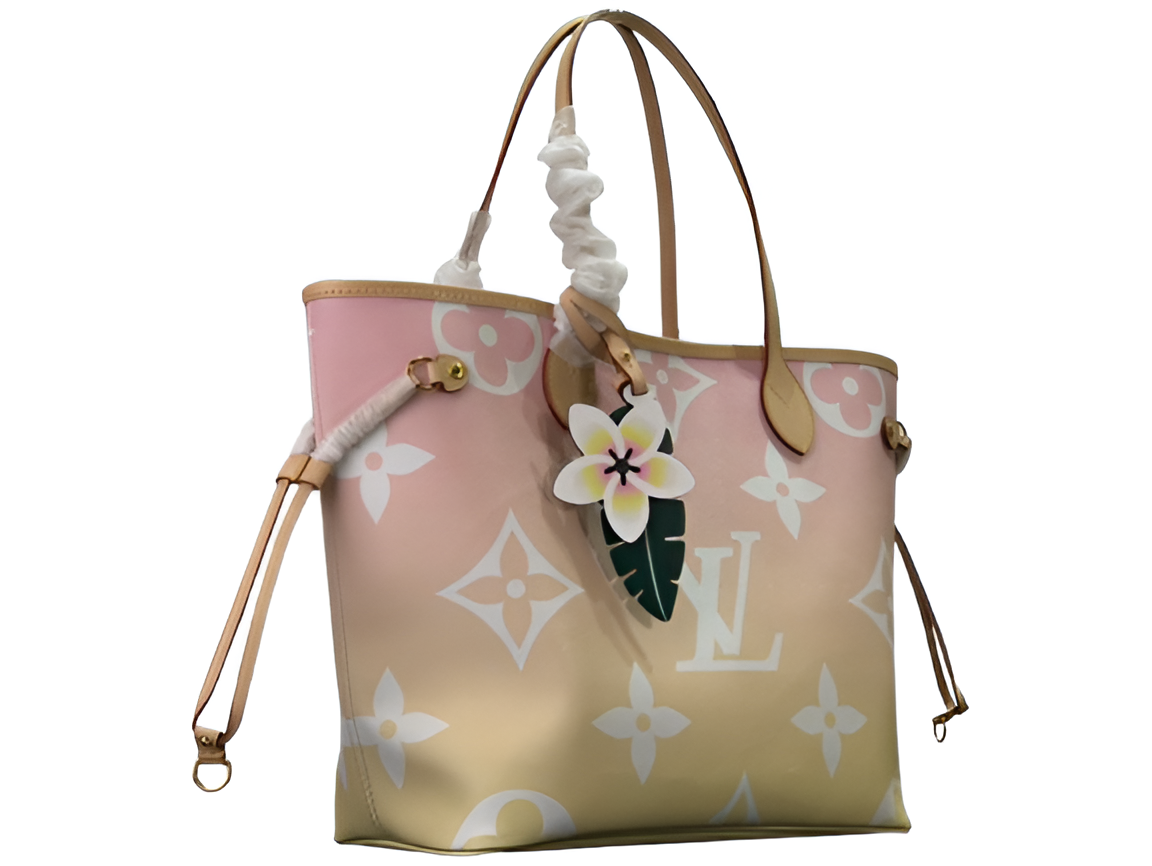 Louis Vuitton ombré pink and cream tote bag