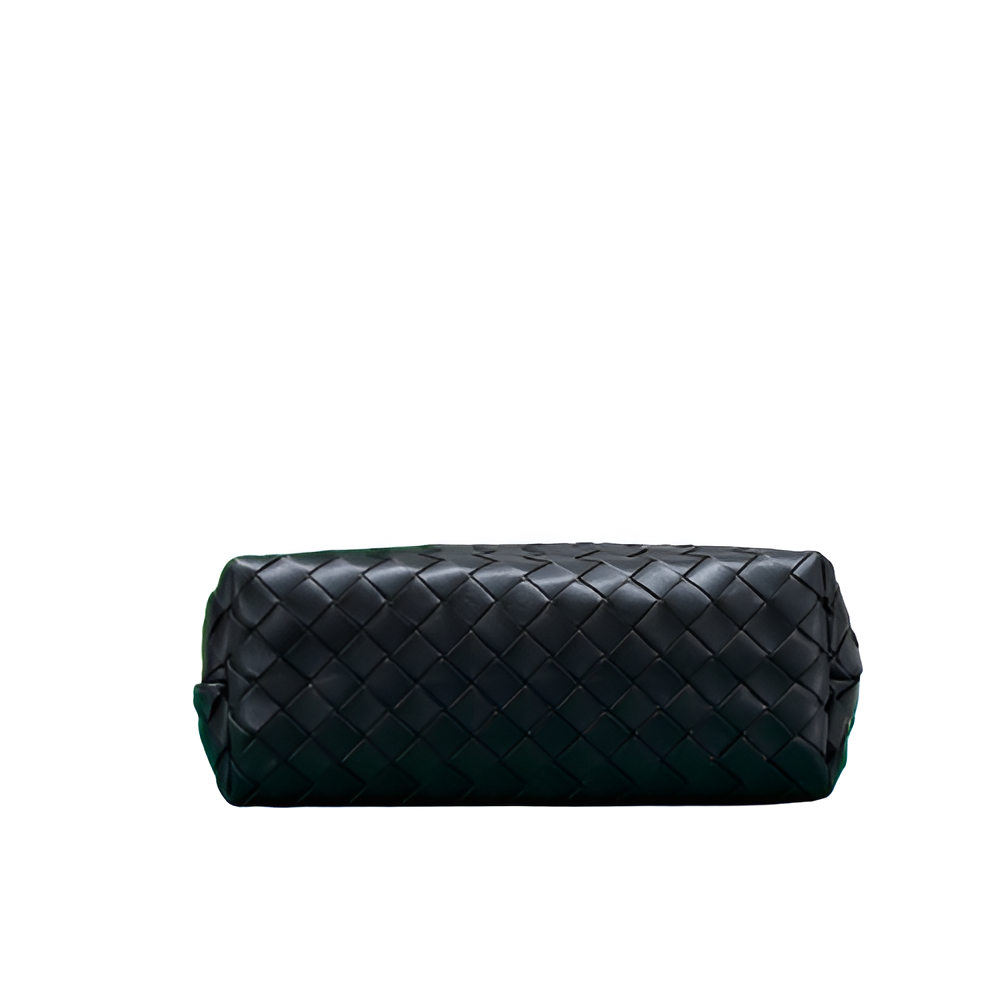 Bottega Black Woven Leather Chain Bag