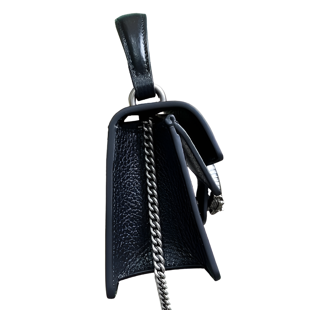 GUCCI Mini Dionysus Black Leather Bag