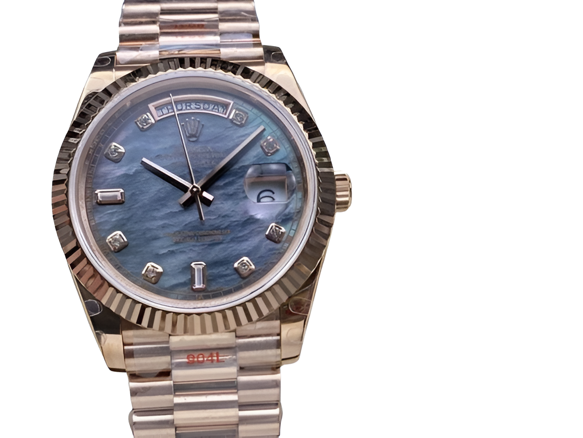 Rolex Day-Date Mother of Pearl Diamond Dial Watch