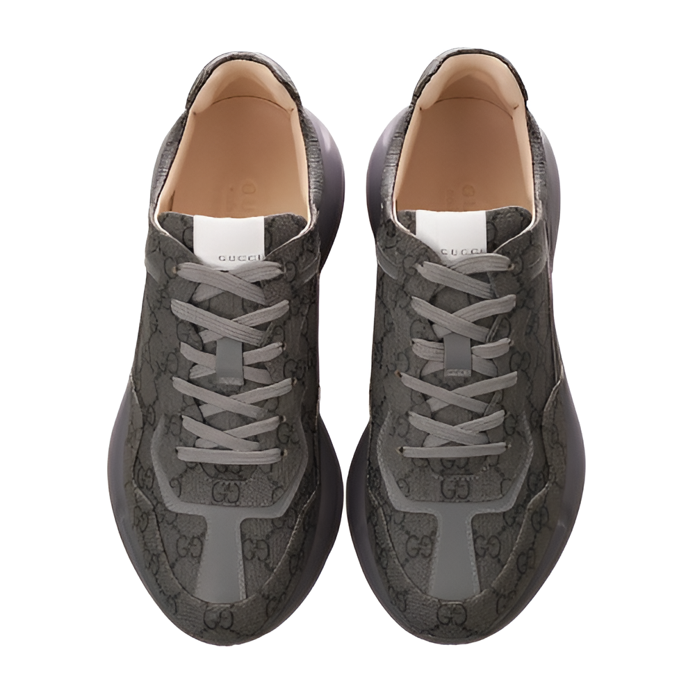 GUCCI Men's Grey Monogram Sneakers