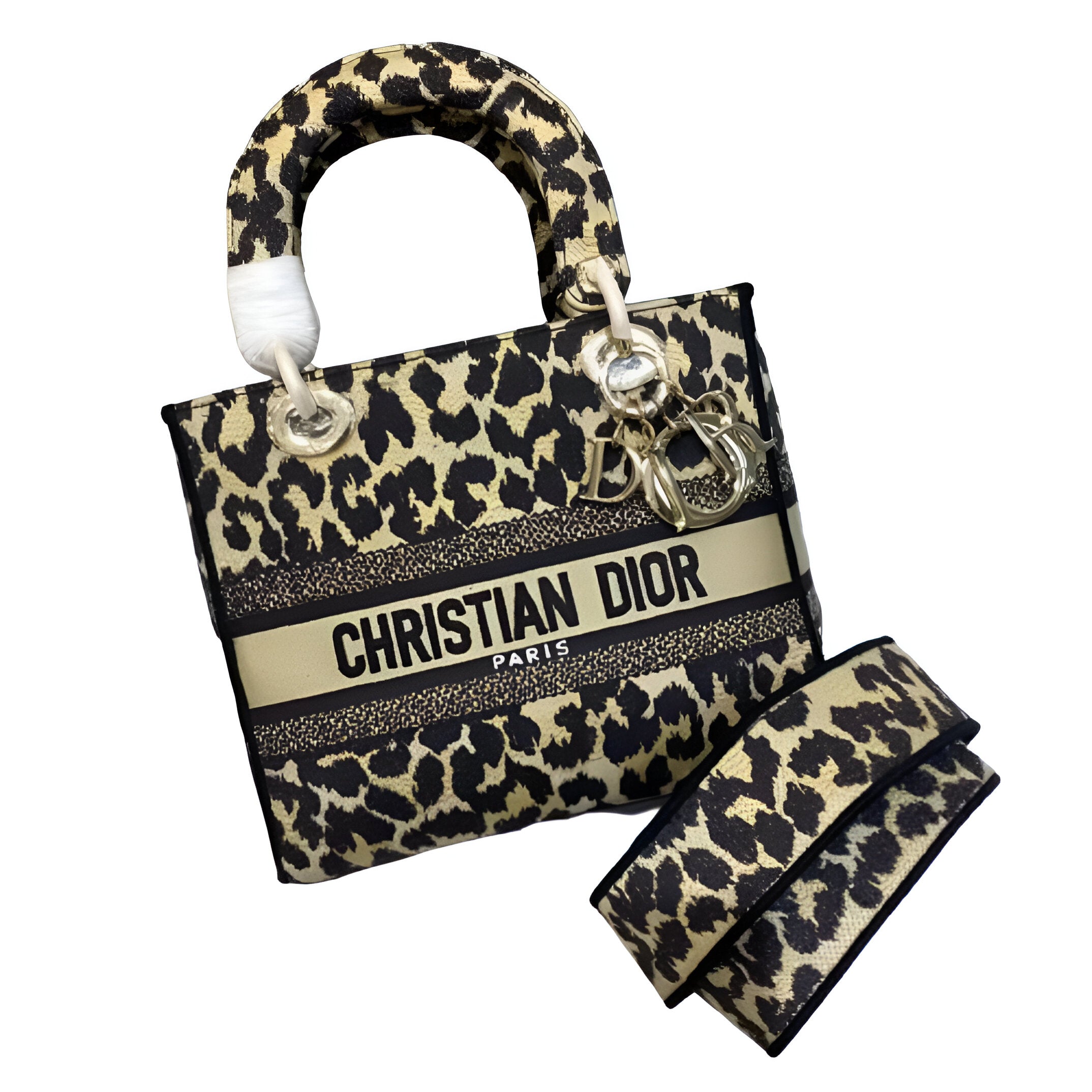 DIOR Leopard Print Mini Tote Bag