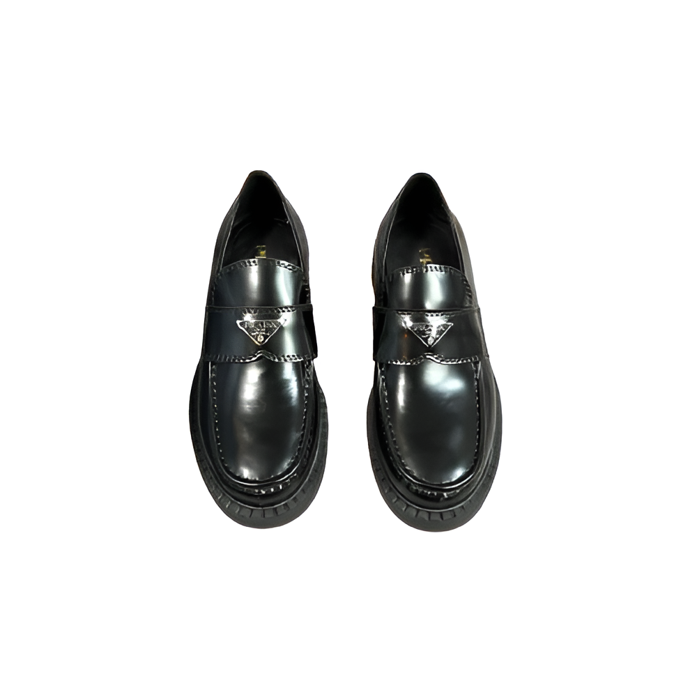 PRADA Men's White & Black Luxe Sneakers