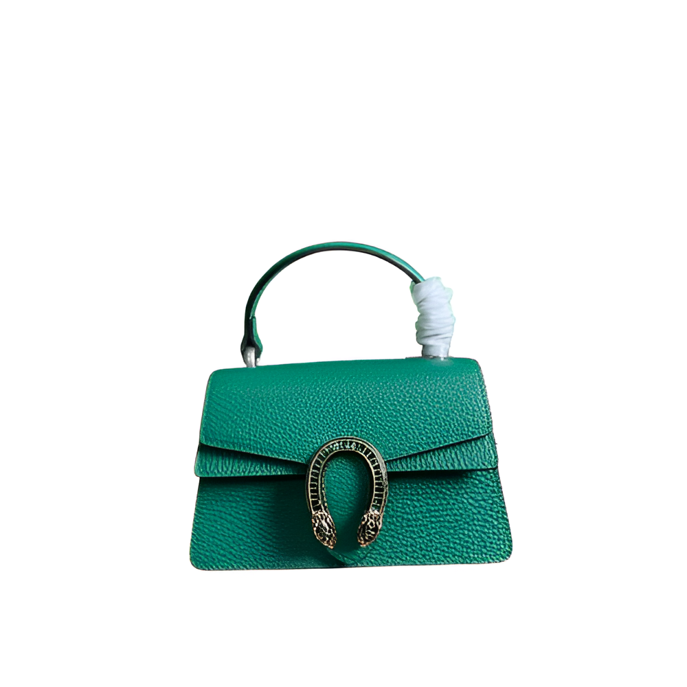 GUCCI Mini Dionysus Green Leather Bag