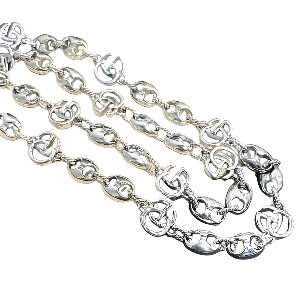 Gucci Silver Chain Necklace Set