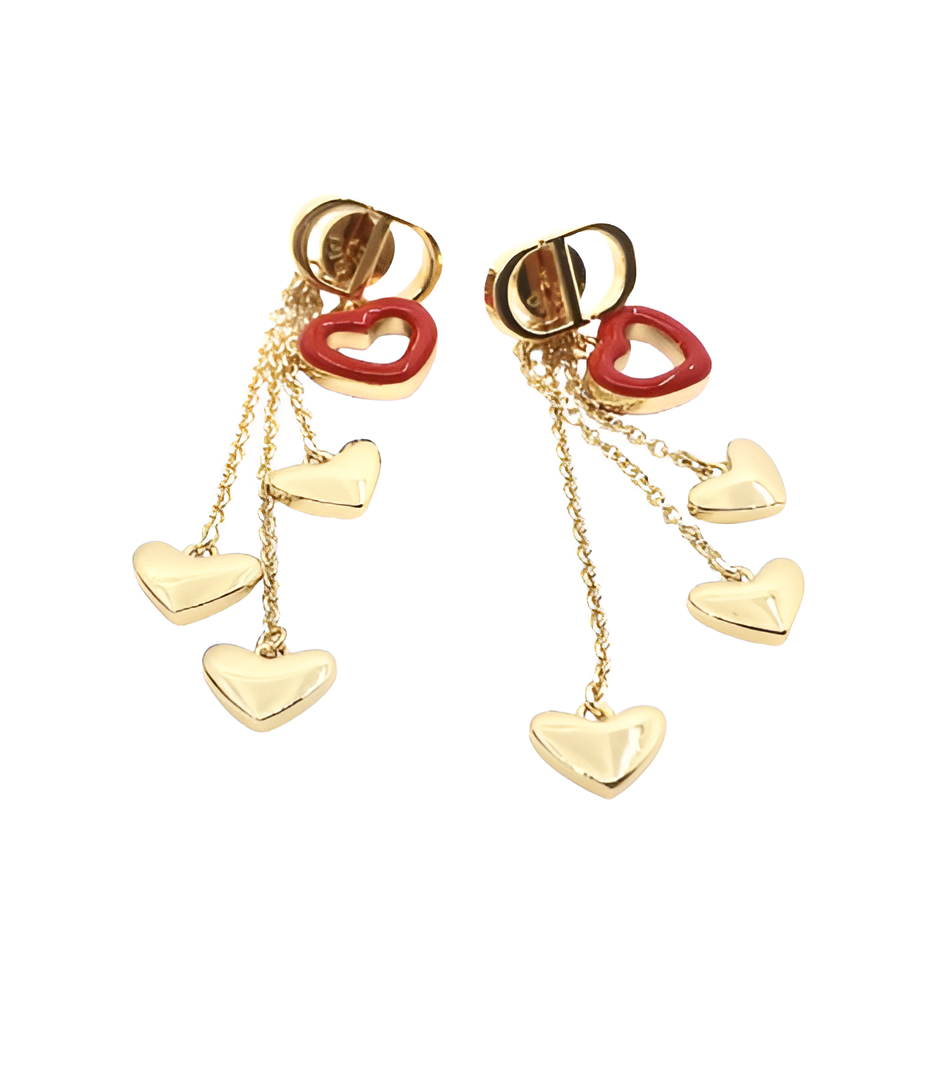 Dior Love Drop Heart Earrings