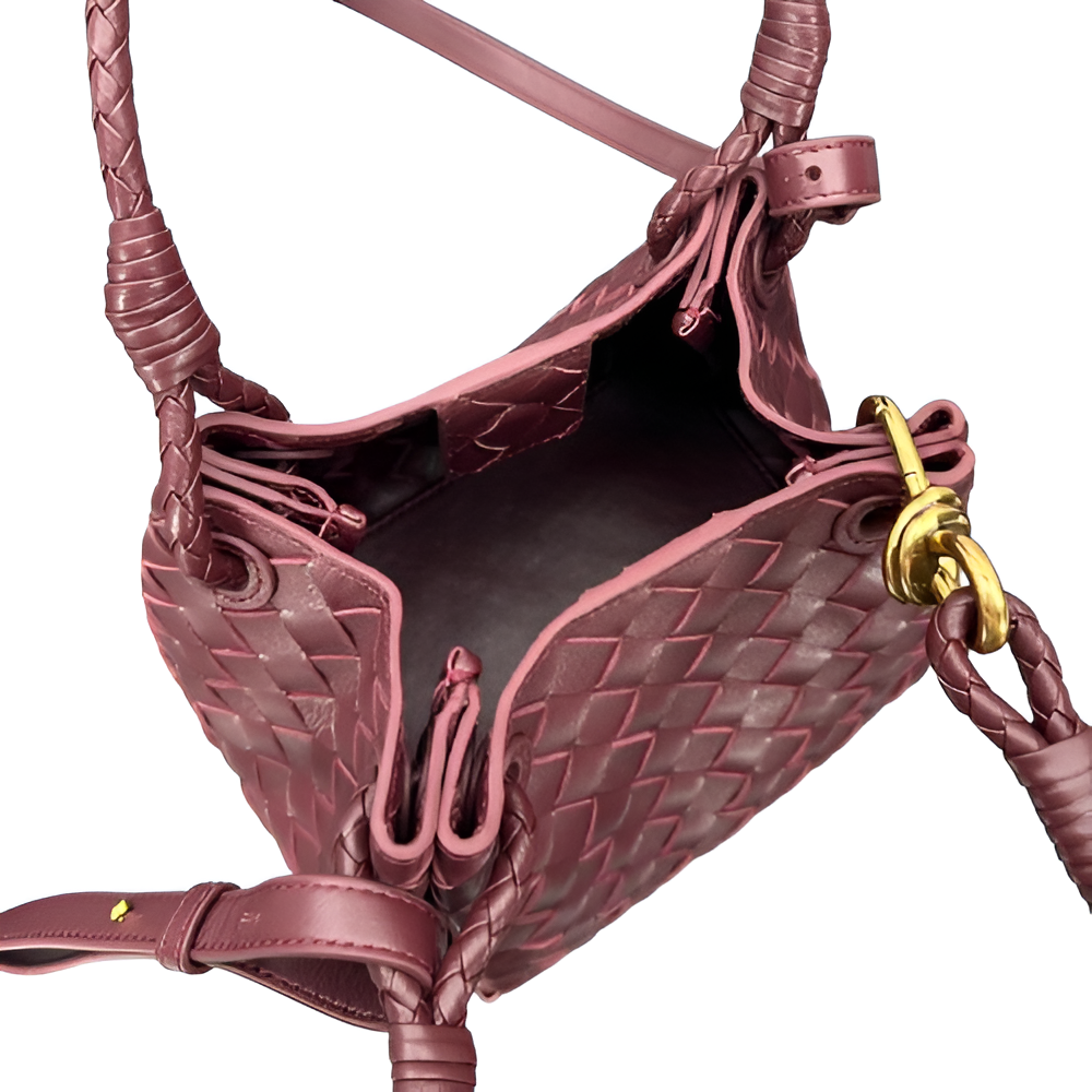 Bottega Burgundy Woven Leather Bag