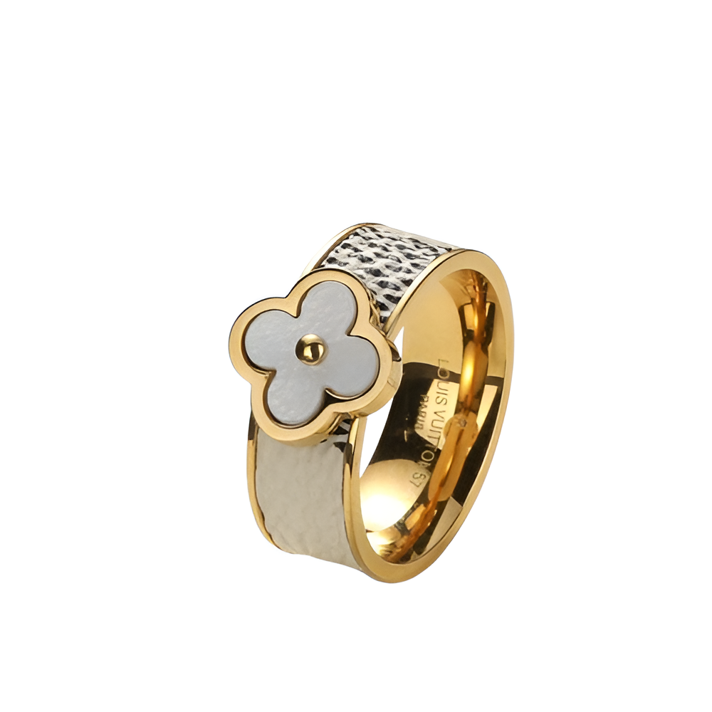 LV Blossom Ring Set - Gold & Leather