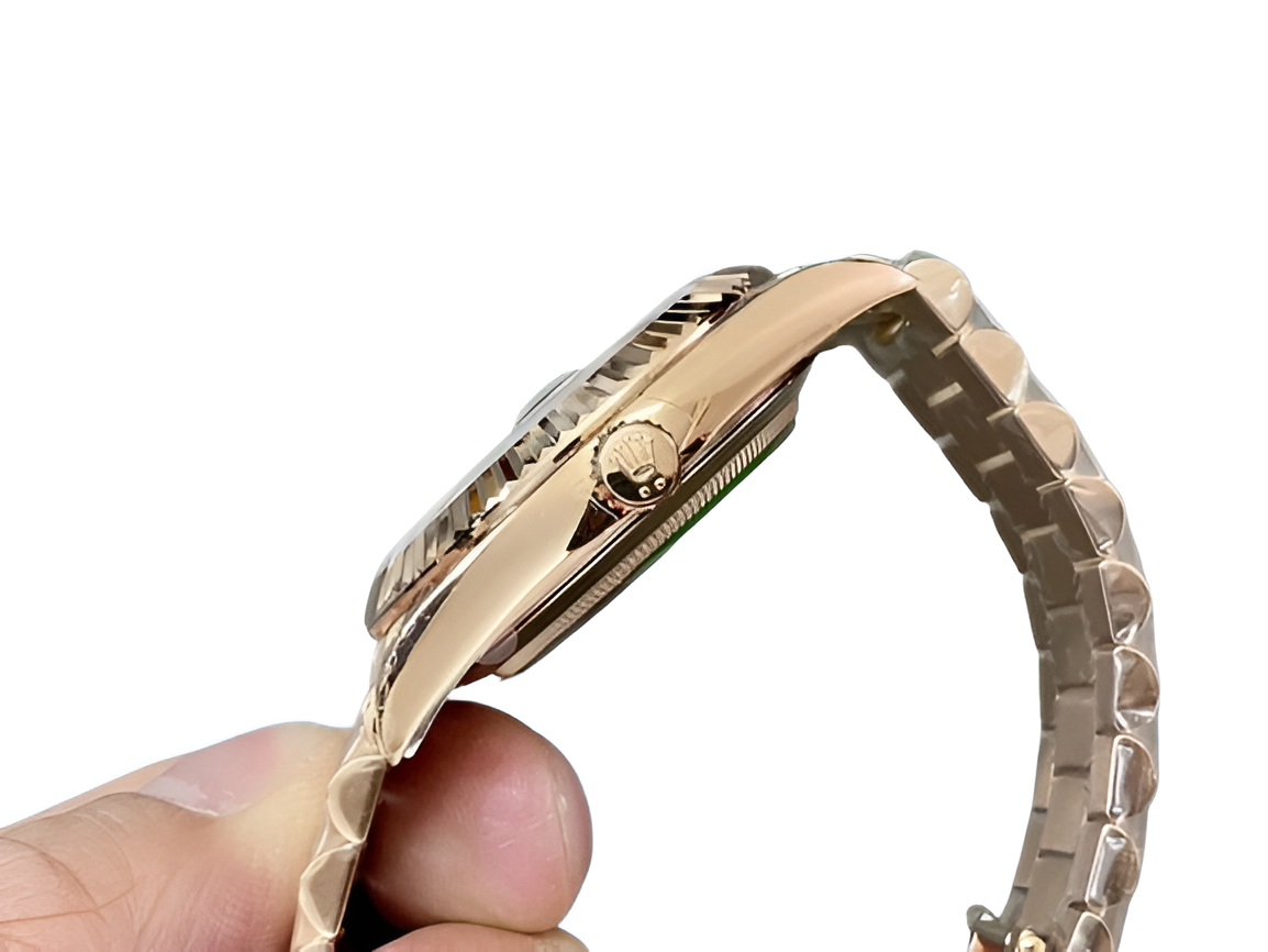 Rolex Day-Date Rose Gold Chocolate Dial Watch