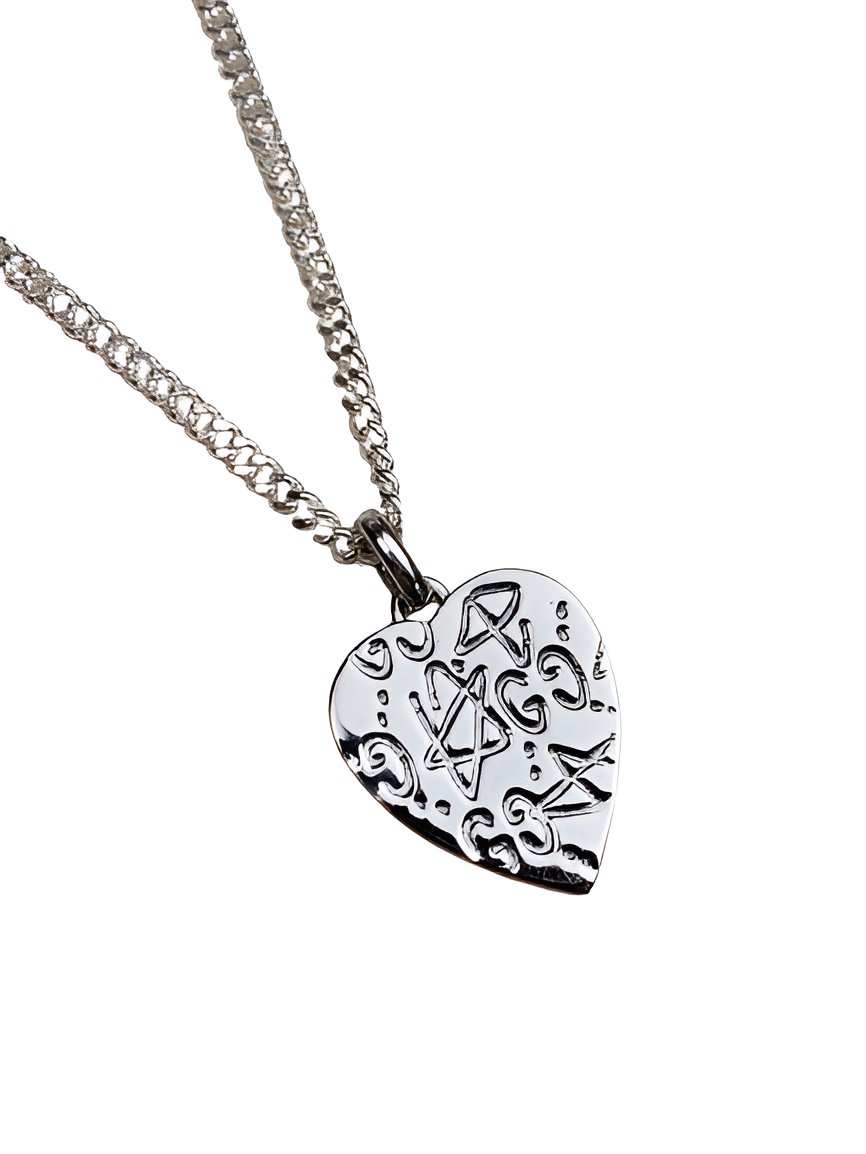 Gucci Silver Heart Pendant Necklace