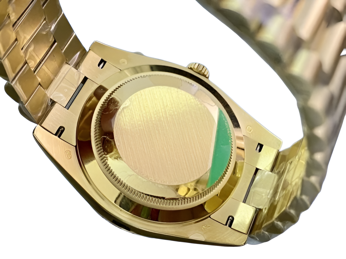Rolex Day-Date Yellow Gold Green Dial Watch