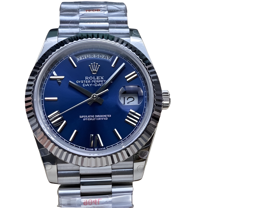 Rolex Day-Date Platinum Blue Dial Watch