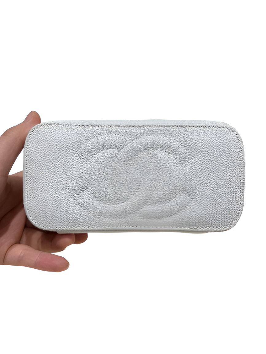 Chanel-Inspired White Quilted Mini Camera Bag