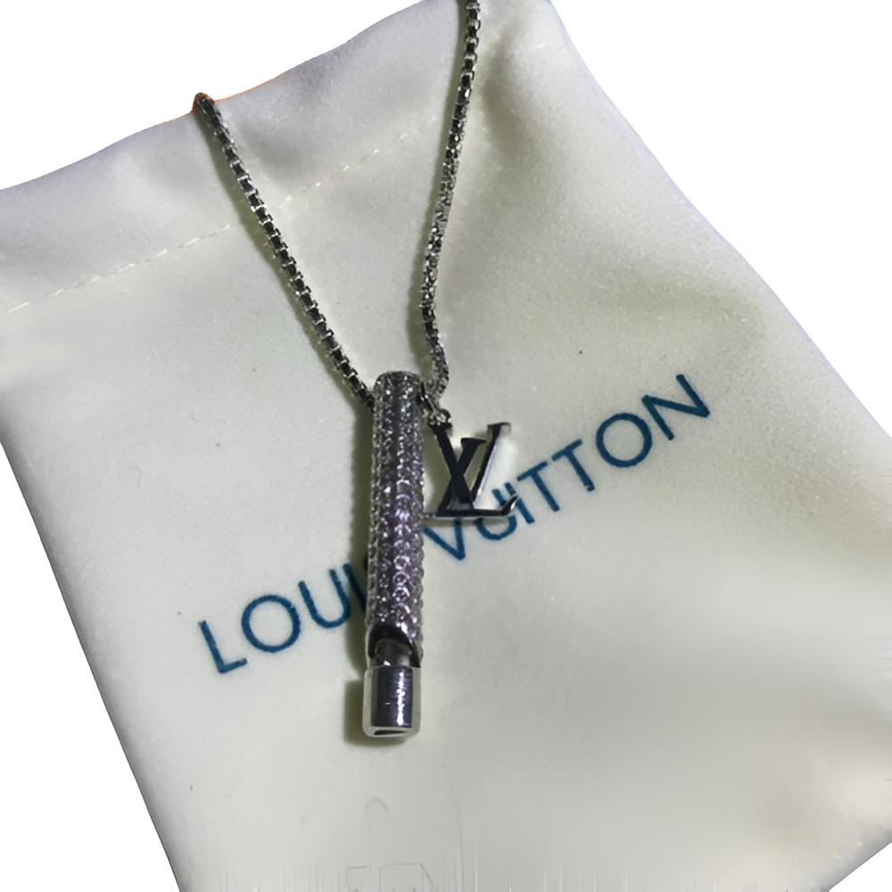Louis Vuitton Silver Pendant Necklace for Men