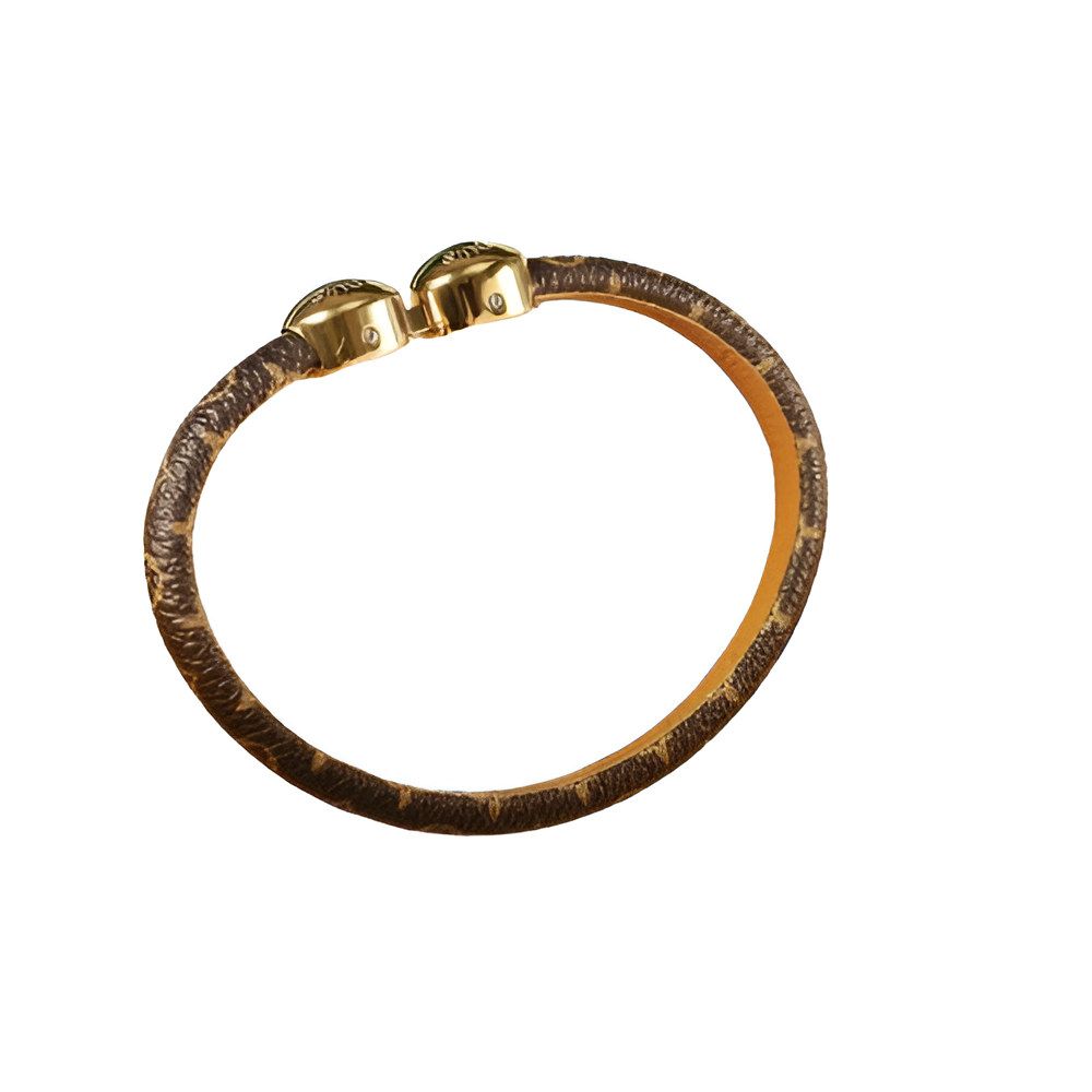 Louis Vuitton Monogram Leather Cuff Bracelet