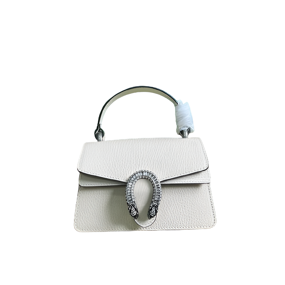 GUCCI Mini Dionysus White Leather Bag