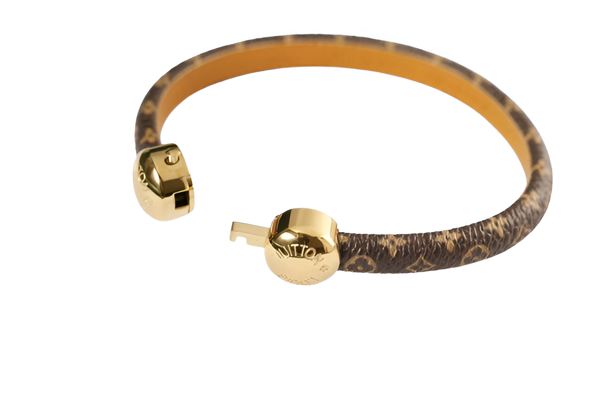 Louis Vuitton Monogram Leather Cuff Bracelet