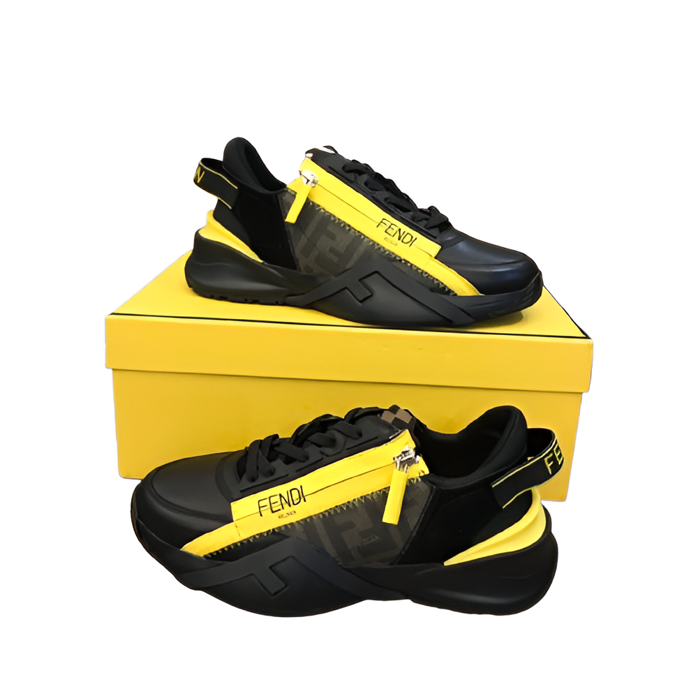 Fendi Black & Yellow Bold Sneakers