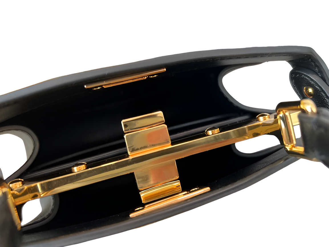 Fendi Black Leather Top Handle Bag