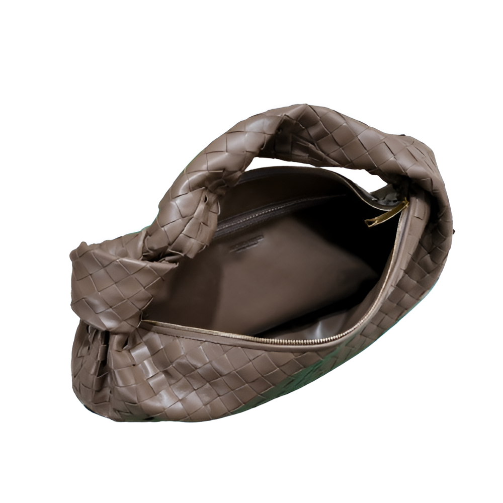 Bottega Brown Woven Leather Hobo Bag