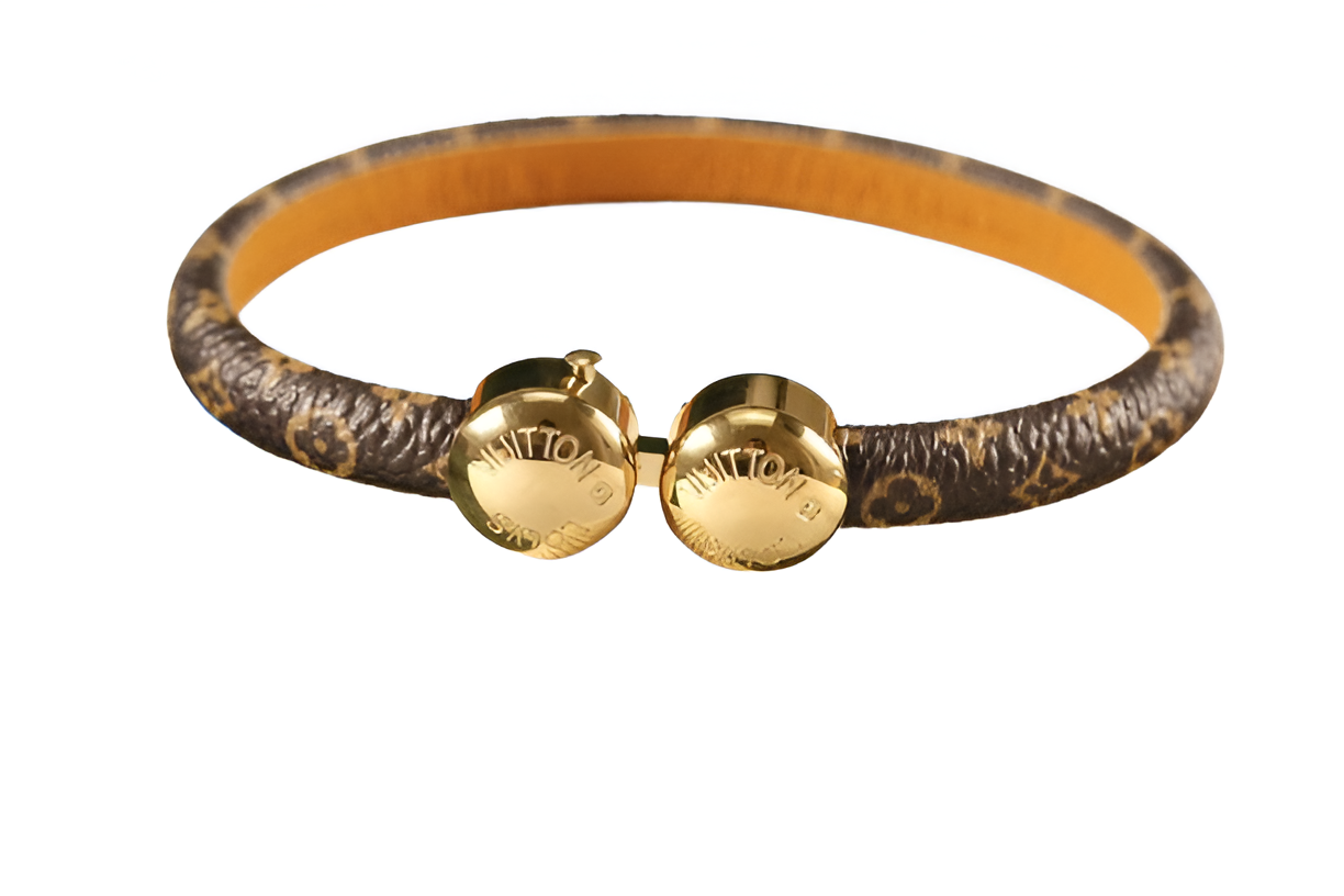 Louis Vuitton Monogram Leather Cuff Bracelet