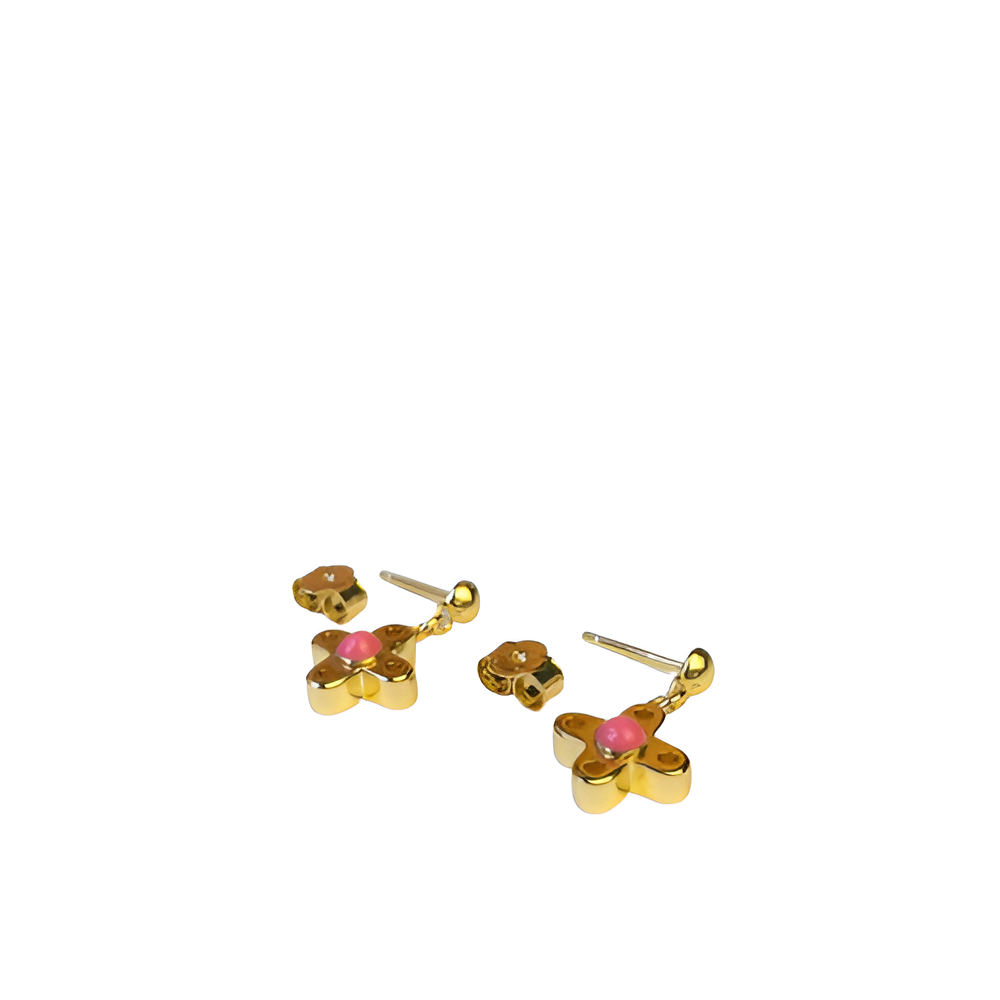 LV Pink Blossom Earrings - Gold