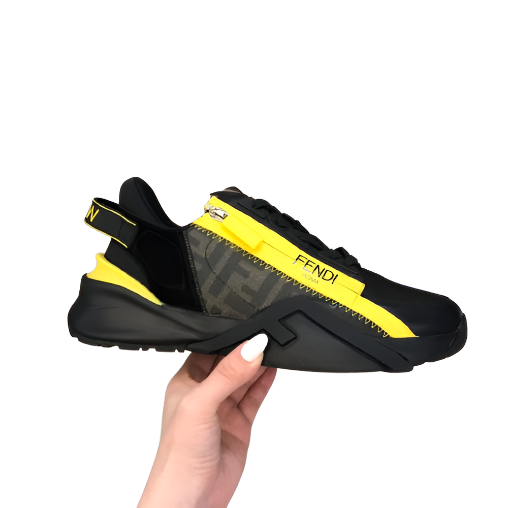 Fendi Black & Yellow Bold Sneakers