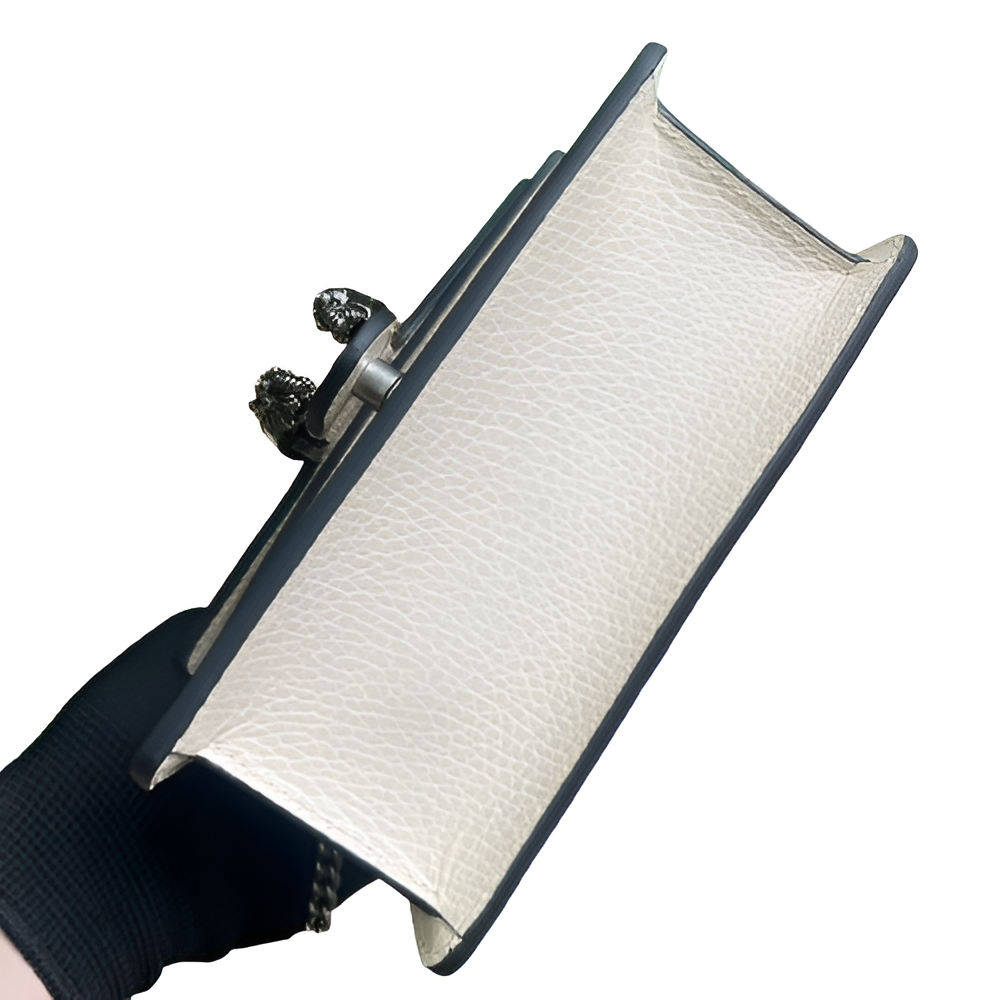 GUCCI Mini Dionysus White Leather Bag