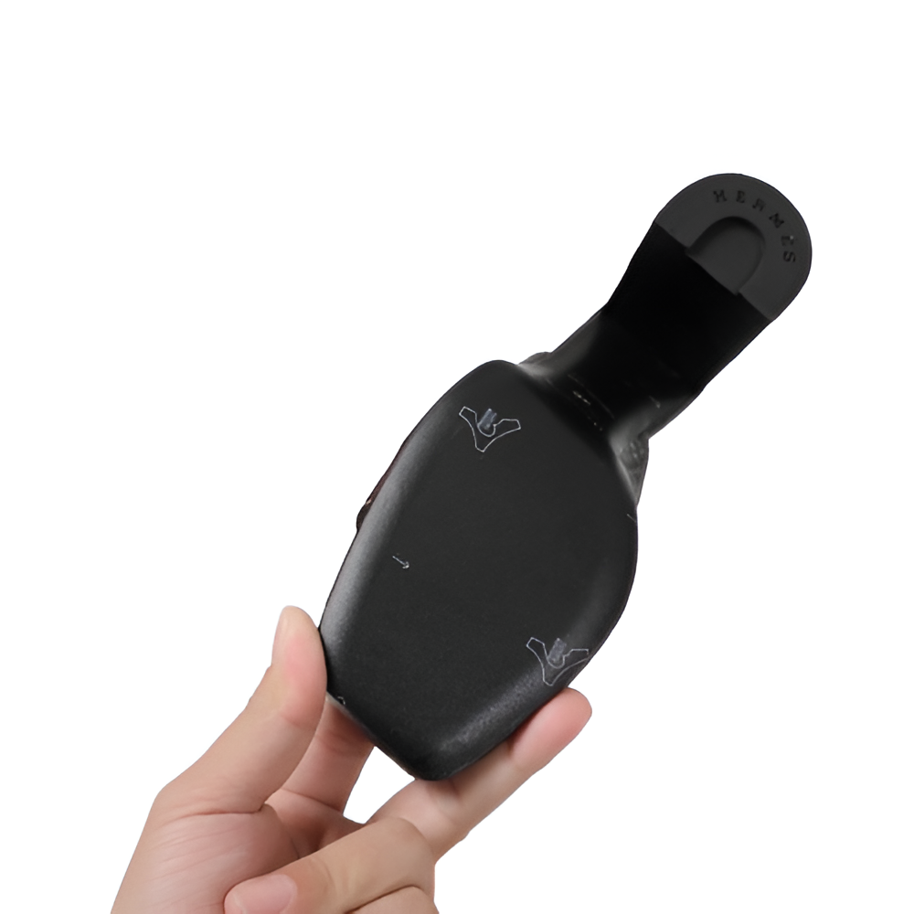 Hermes Women's Black Croc-Textured Heeled Sandals