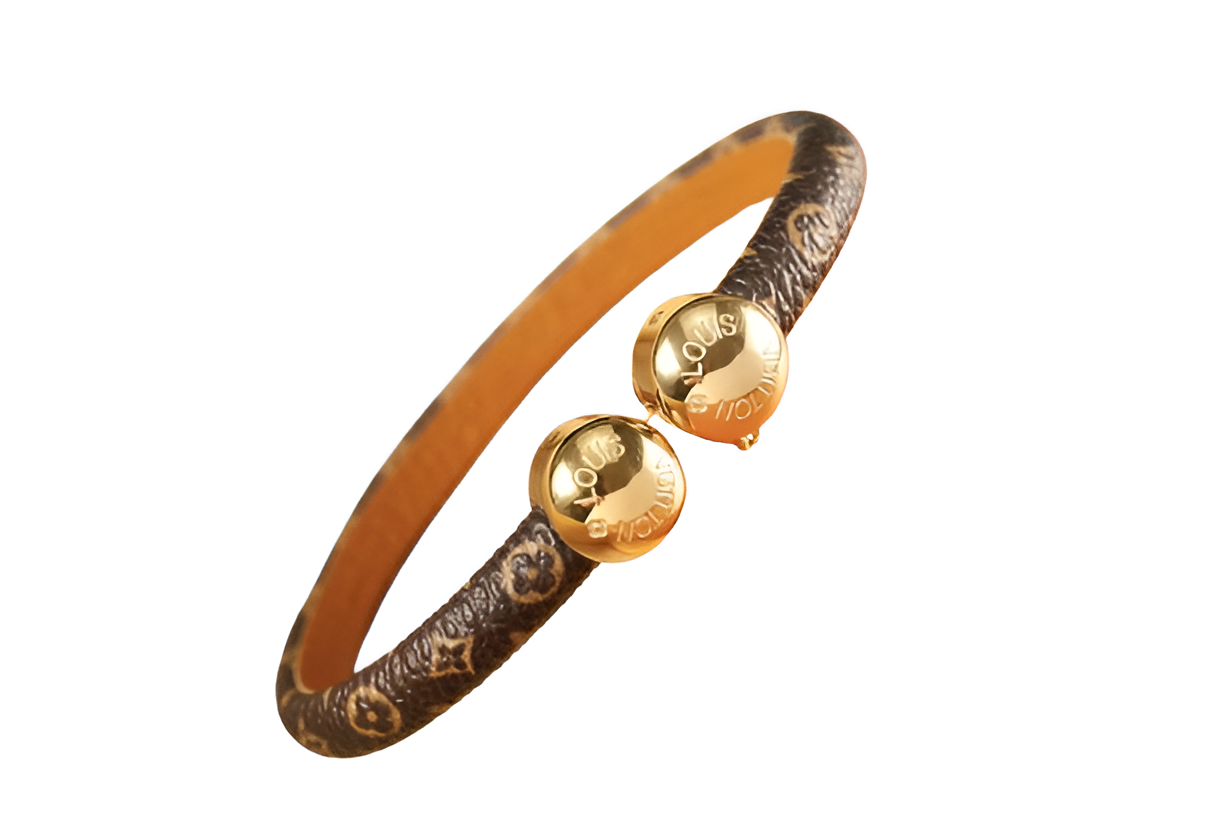 Louis Vuitton Monogram Leather Cuff Bracelet
