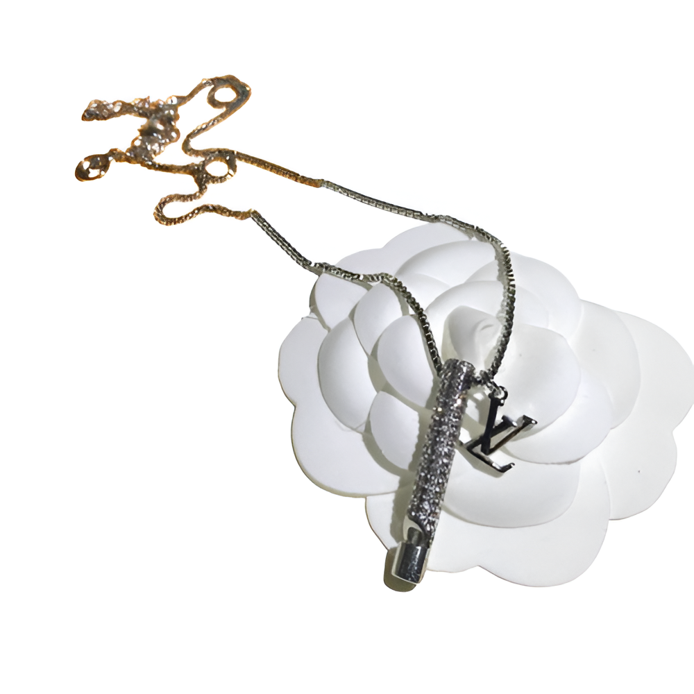 Louis Vuitton Silver Pendant Necklace for Men